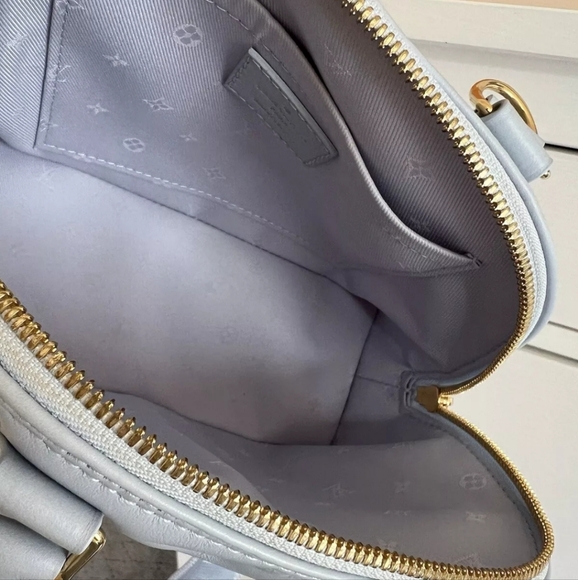 LOUIS VUITTON Calfskin Bubblegram Alma BB Ice Blue - Picture 10 of 10